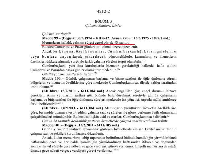 Resim-657 DMK Haftalı çalışma Süresi 40 Saattir