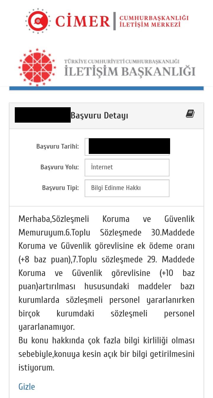 Resim - Cimer Sözleşmeli Ek Ödeme Artırımı Talebi