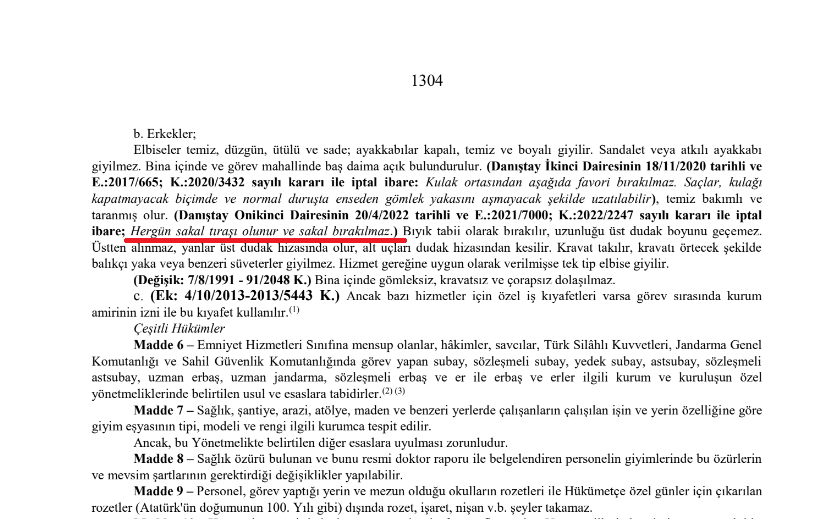 Resim-Kılık Kıyafet Sakal Bırakılmaz ifadesi