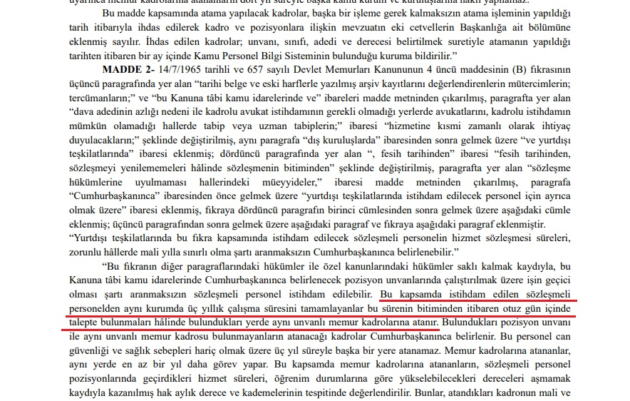 Resim-7433 Sözleşmeliden Kadroya geçiş ilgili kanun